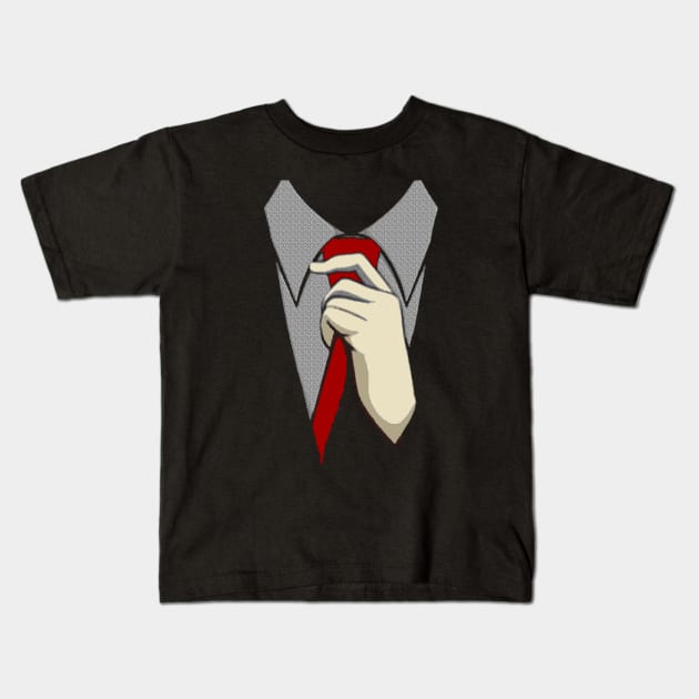 Dress up shirt and tie casual Kids T-Shirt by ToochArt